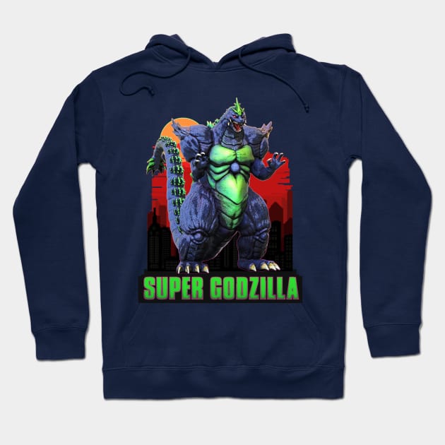 Retro Super Godzilla Hoodie by Digiwip